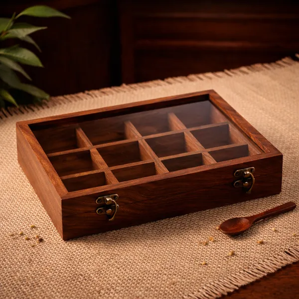 Brown_Wood_Glass_Lid_Traditional_12_Compartment_Spice_Organizer