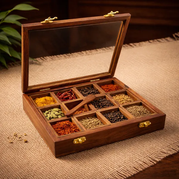 Brown_Wood_Glass_Lid_Traditional_12_Compartment_Spice_Organizer