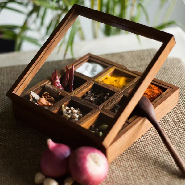 Brown_Wood_Glass_Lid_Traditional_9_Compartment_Spice_Organizer