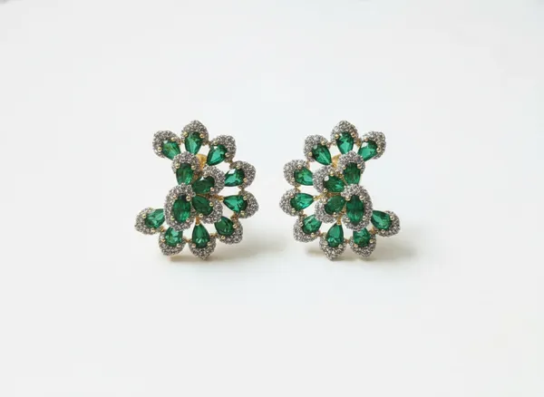 Verdant_Majesty_Emerald_Cut_Floral_Cluster_Studs
