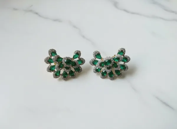 Verdant_Majesty_Emerald_Cut_Floral_Cluster_Studs