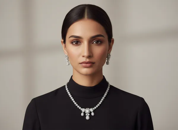 Elegant_Silver_Plated_Cubic_Zirconia_Statement_Necklace_Set