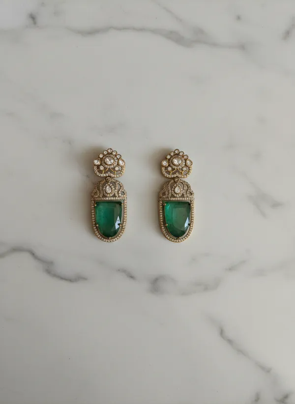 Regal_Emerald_And_Polki_Filigree_Dangler_Earrings