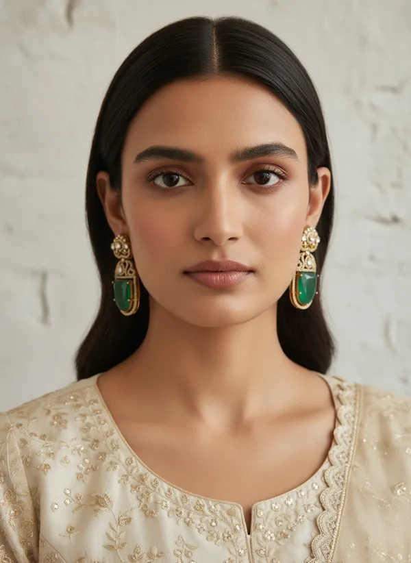 Regal_Emerald_And_Polki_Filigree_Dangler_Earrings