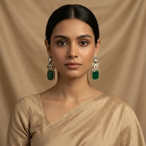 Majestic_Emerald_And_Polki_Fusion_Drop_Earrings