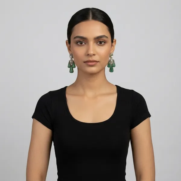 Regal_Emerald_Green_And_Crystal_Chandelier_Earrings