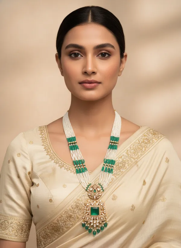 Regal_Emerald_And_Pearl_Kundan_Statement_Necklace