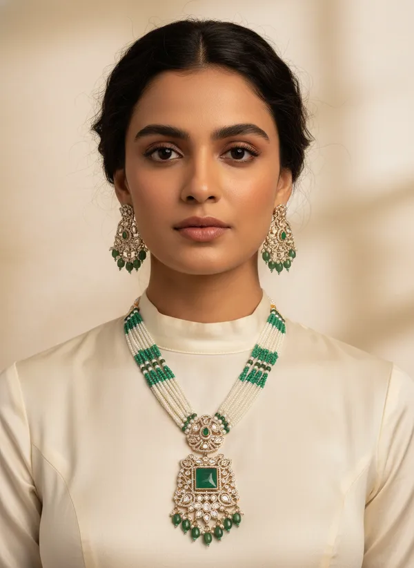 Regal_Emerald_And_Pearl_Kundan_Long_Necklace_Set