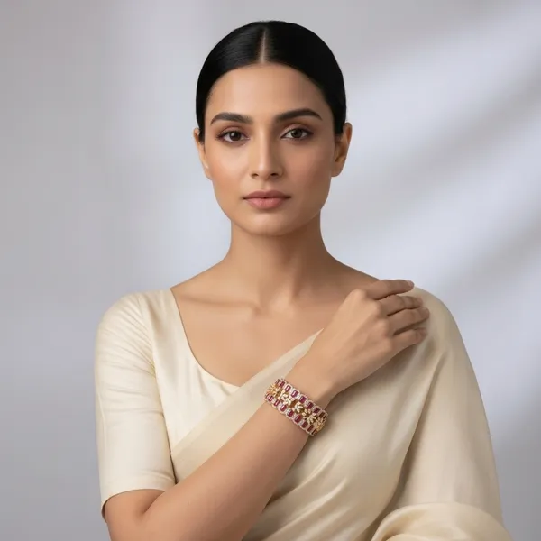Multicolor_Grandeur_Ruby_And_Diamond-Inspired_Bangle_Bracelet