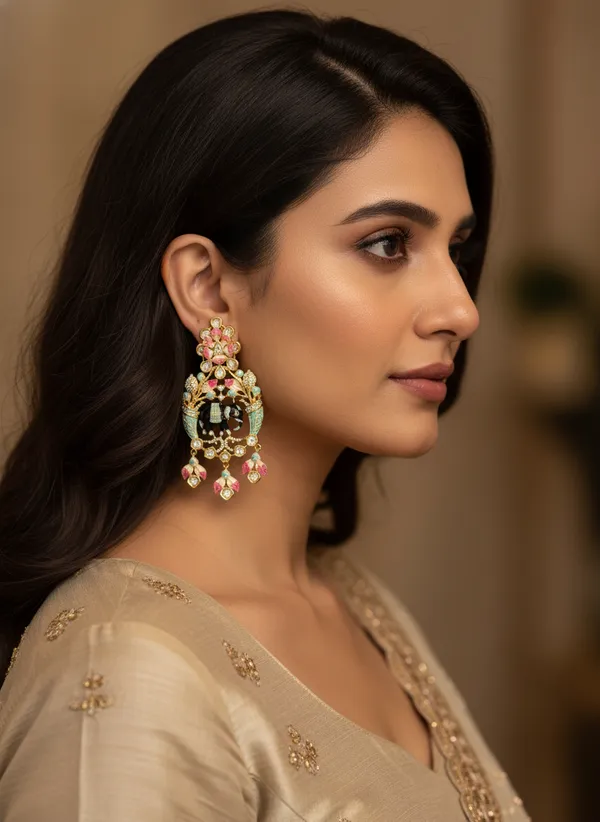 Multicolor_Majestic_Elephant_Enamel_Drop_Earrings
