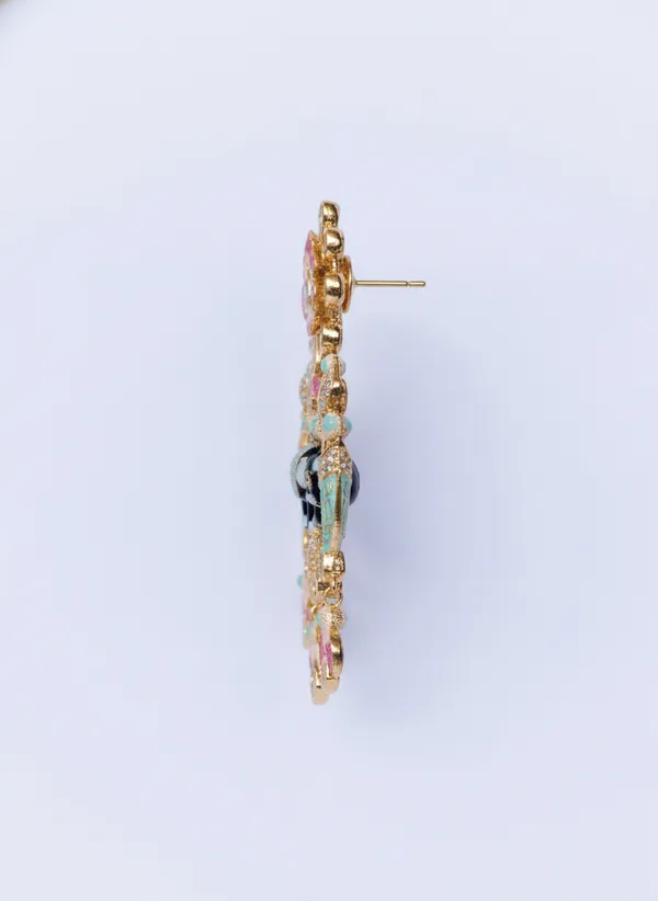 Multicolor_Majestic_Elephant_Enamel_Drop_Earrings