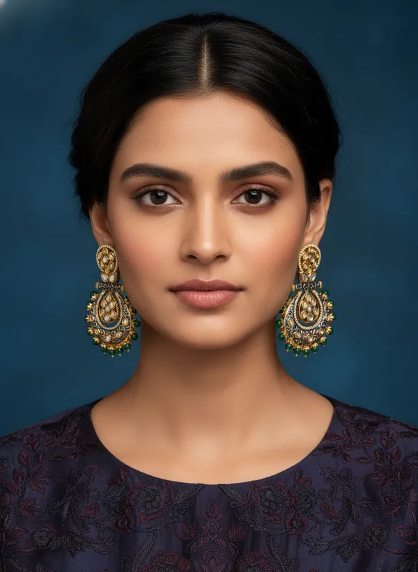Multicolor_Exquisite_Meenakari_Polki_Chaandbali_Earrings