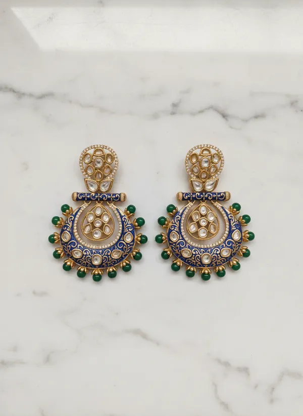 Multicolor_Exquisite_Meenakari_Polki_Chaandbali_Earrings