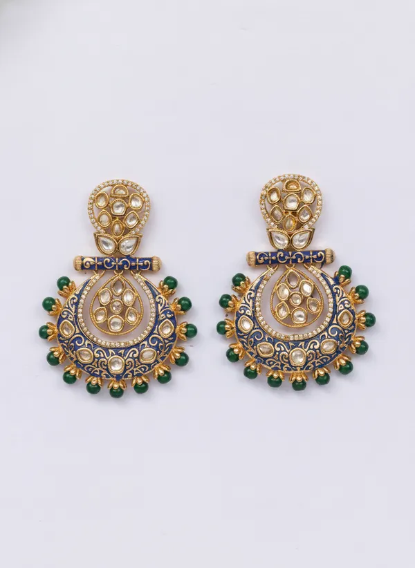 Multicolor_Exquisite_Meenakari_Polki_Chaandbali_Earrings