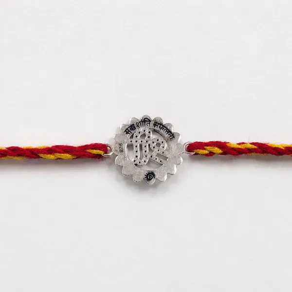 Divine_Shree_Rakhi_(Sterling_Silver_925)_In_Auspicious_Kalawa