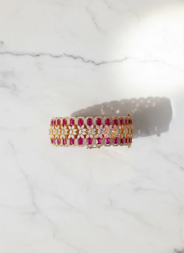 Multicolor_Grandeur_Ruby_And_Diamond-Inspired_Bangle_Bracelet