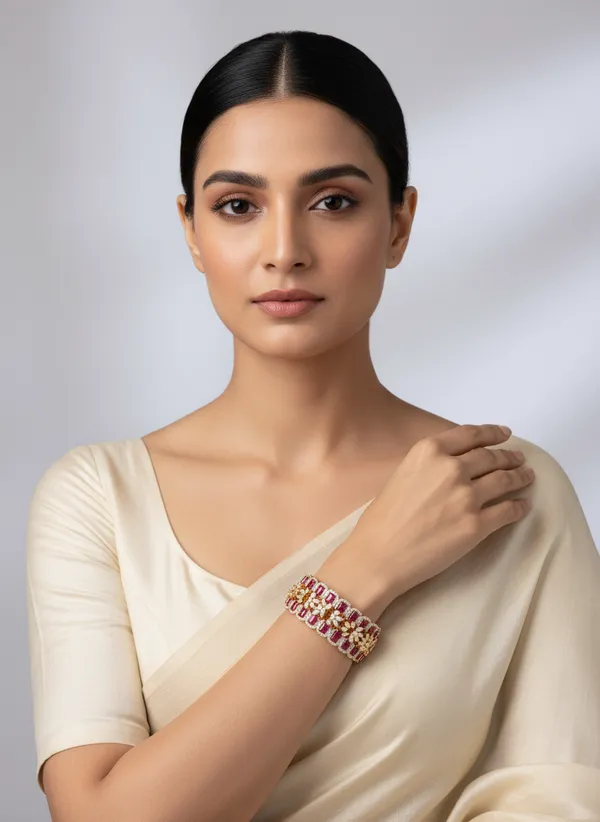 Multicolor_Grandeur_Ruby_And_Diamond-Inspired_Bangle_Bracelet