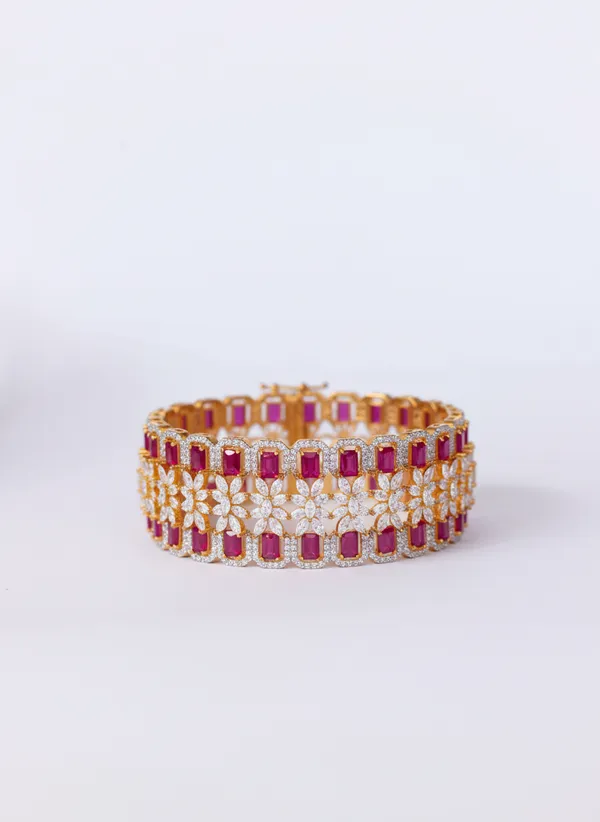 Multicolor_Grandeur_Ruby_And_Diamond-Inspired_Bangle_Bracelet