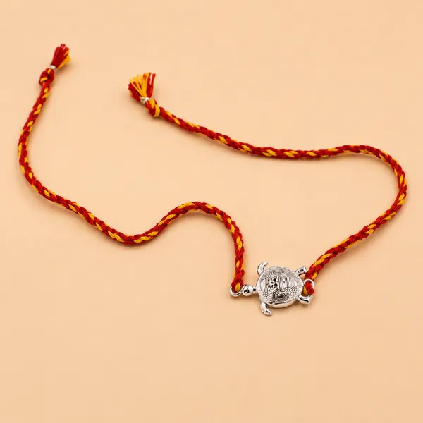 Divine_Turtle_Rakhi_(Sterling_Silver_925)_in_Auspicious_Kalawa