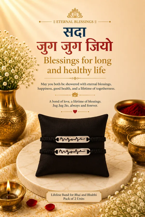 Lifeline_Bands_for_Bhai_and_Bhabhi_(Sterling_Silver_925)_-_Set_of_2_bands