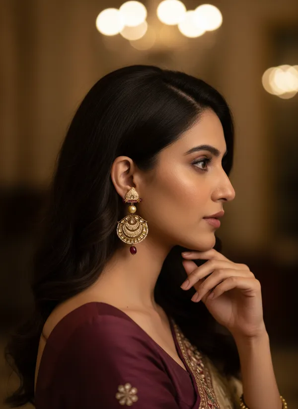 Gold_Regal_Chaandbali_Dangler_Earrings_With_Polki_And_Rubies