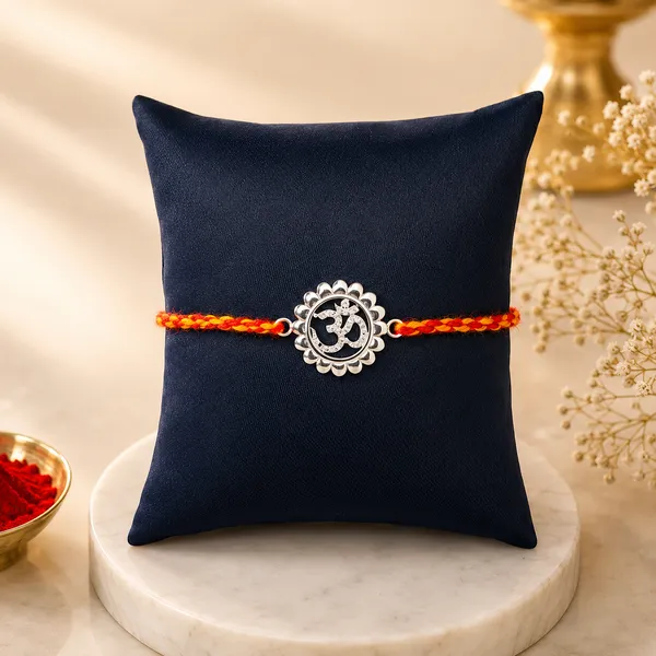 Divine_Om_Rakhi_(Sterling_Silver_925)_In_Auspicious_Kalawa