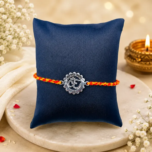 Divine_Om_Rakhi_(Sterling_Silver_925)_In_Auspicious_Kalawa