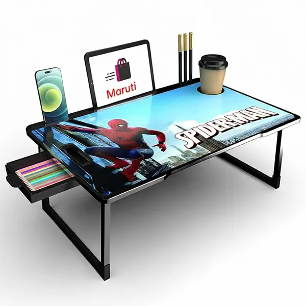 Spiderman_Foldable_Study_Table_With_Drawer_And_Mobile_Stand