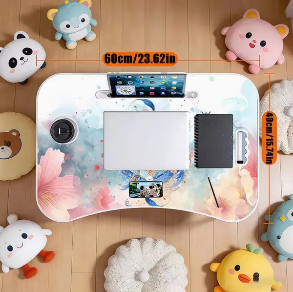 Portable_Laptop_Bed_Table_With_Tablet_Holder_And_Foldable_Legs_-_Watercolor_Dragon_Design