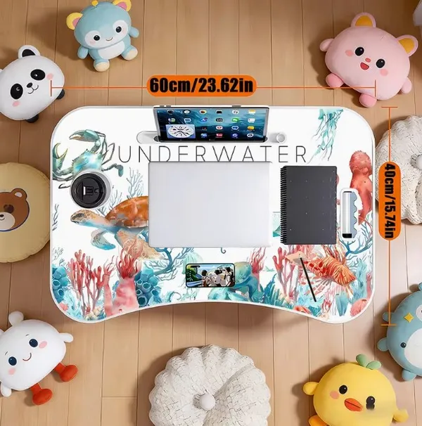 Underwater_Themed_Foldable_Laptop_Desk_With_White_Legs