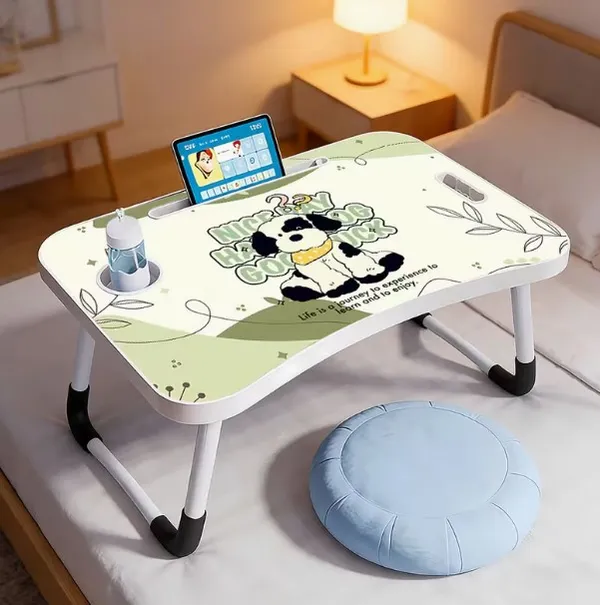 Portable_Laptop_Desk_With_Tablet_Holder_And_Cup_Holder_-_Folding_Bed_Table_For_Study_And_Work