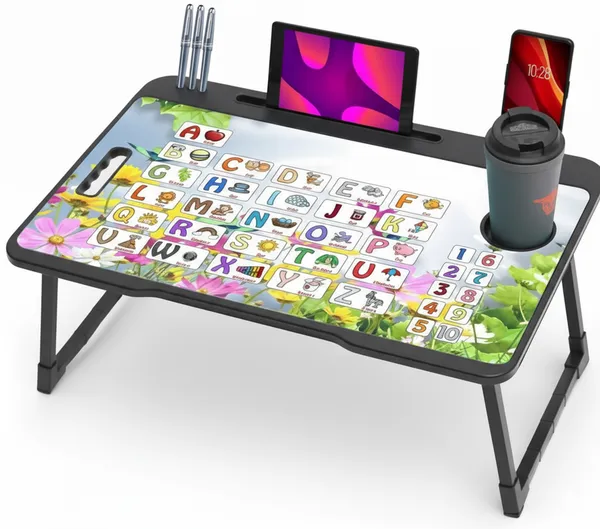 Foldable_Multipurpose_Laptop_Table_With_Alphabet_Design_-_Study_Desk_For_Bed_With_Mobile_&_Tablet_Stand,_Pen_Holder_&_Cup_Holder