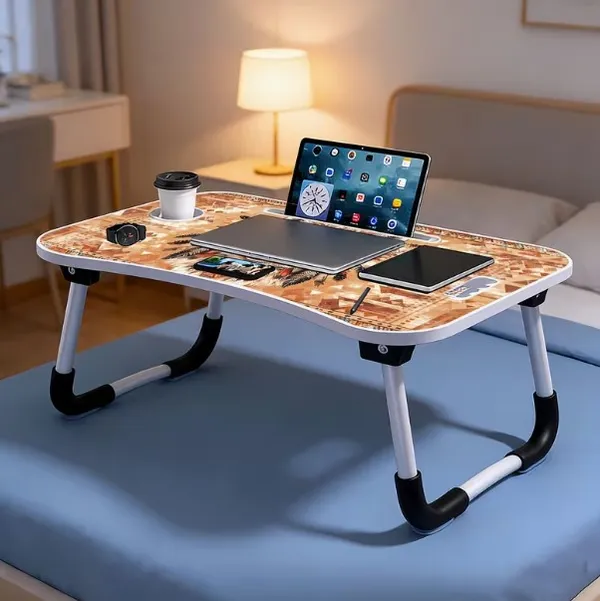 Foldable_Laptop_Table_With_Wolf_Design_And_Tablet_Holder