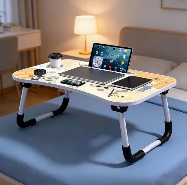 Foldable_Laptop_Bed_Table_With_Cup_Holder_And_Tablet_Stand_-_Cute_Panda_Print