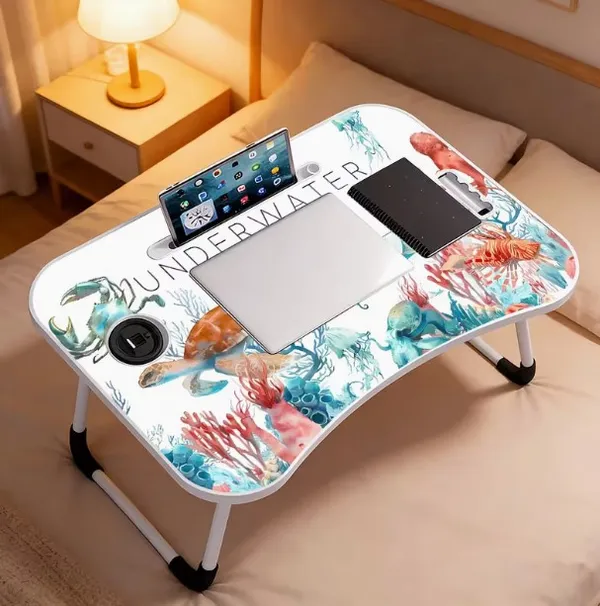 Underwater_Themed_Foldable_Laptop_Desk_With_White_Legs