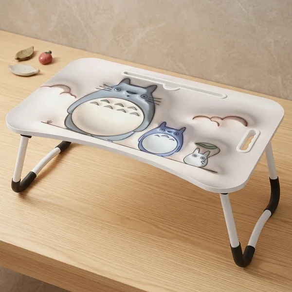 Totoro_Themed_Foldable_Laptop_Bed_Table_With_Mobile_Stand