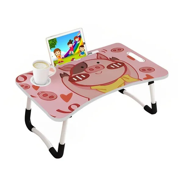 Peppa_Pig_Cartoon_Printed_Laptop_Bed_Table_With_Cup_Holder_And_Phone_Slot_-_Foldable_Study_Desk_For_Kids
