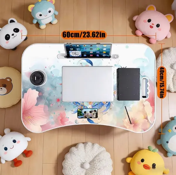 Portable_Laptop_Bed_Table_With_Tablet_Holder_And_Foldable_Legs_-_Watercolor_Dragon_Design