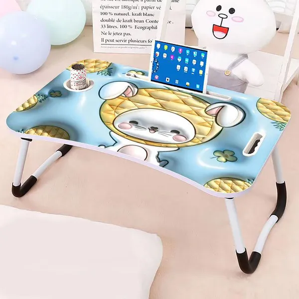 Portable_Foldable_Laptop_Bed_Table_With_Cute_Pineapple_Design