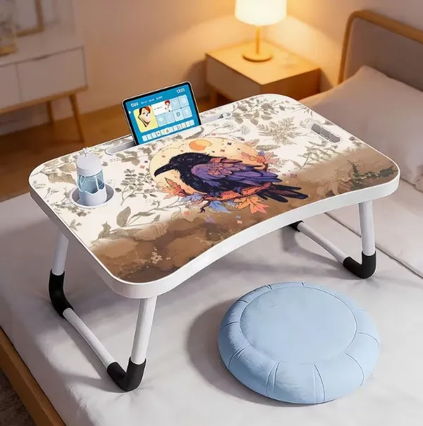 Portable_Folding_Laptop_Bed_Table_With_Floral_Bird_Design