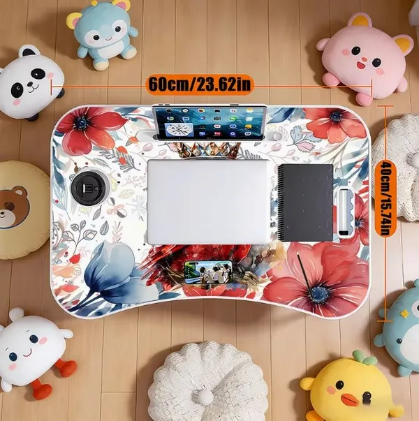 Portable_Laptop_Bed_Table_With_Floral_Design_-_Foldable_Study_And_Work_Desk_With_Cup_Holder_And_Tablet_Slot