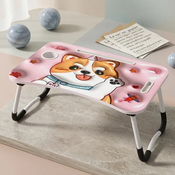 Portable_Laptop_Bed_Table_With_Cute_Corgi_Design_-_Foldable_Study_Desk_For_Work_And_Leisure