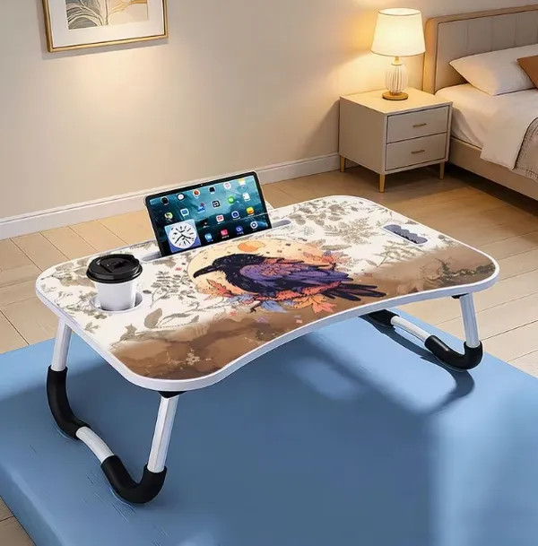 Portable_Folding_Laptop_Bed_Table_With_Floral_Bird_Design