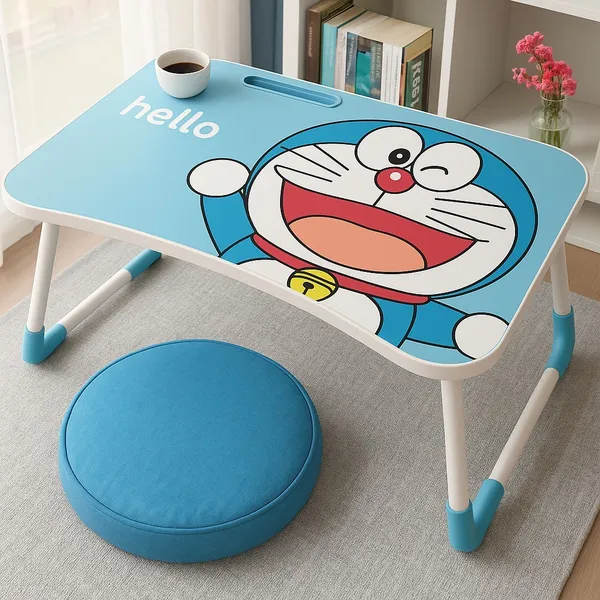 Doraemon_Cartoon_Portable_Laptop_Table_With_Cup_Holder_-_Foldable_Study_Desk_For_Kids