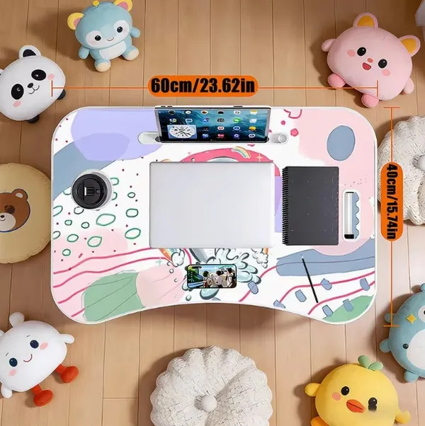 Portable_Laptop_Desk_With_Colorful_Abstract_Design_-_Foldable_Bed_Study_Table_With_Phone_&_Cup_Holder