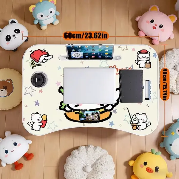 Foldable_Laptop_Table_With_Cartoon_Design_-_Portable_Study_Desk_With_Cup_Holder_And_Tablet_Stand