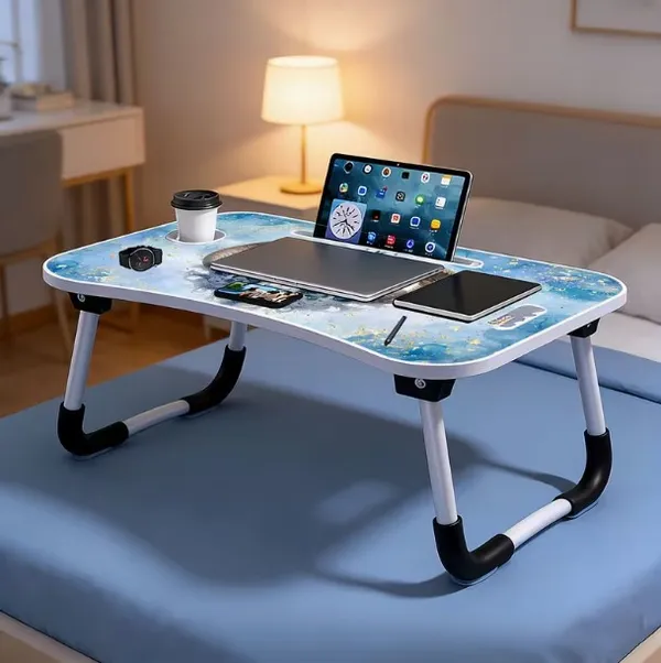 Portable_Foldable_Laptop_Bed_Table_With_Cup_Holder_And_Tablet_Slot_-_Watercolor_Panda_Design