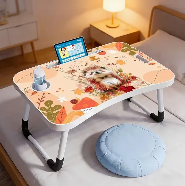 Portable_Folding_Laptop_Bed_Table_With_Autumn_Floral_Design