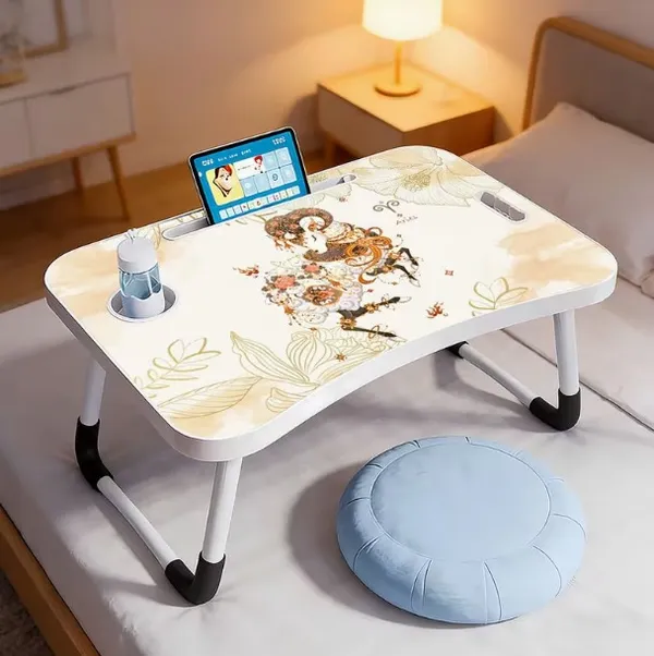 Portable_Folding_Laptop_Bed_Table_With_Floral_Design