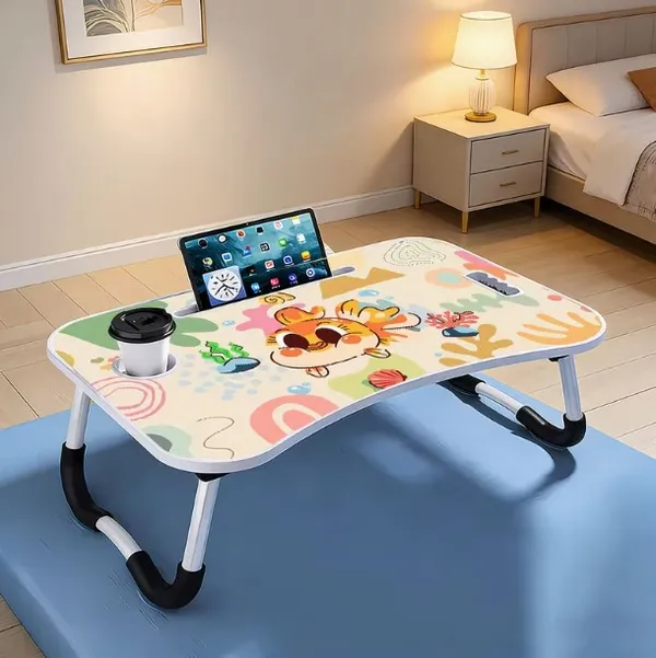 Foldable_Laptop_Bed_Table_With_Phone_&_Tablet_Stand_-_Cartoon_Design